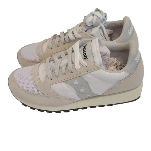 NIB Saucony Vintage Jazz Original Men's 6 Women's 7.5 White/Grey/Beige - Picture 7 of 16